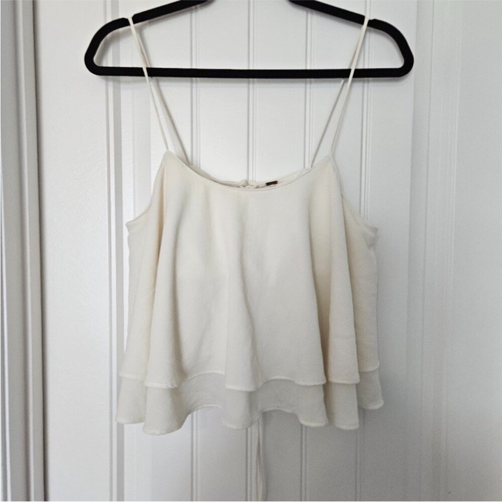 Elegant White Layered Women's Top